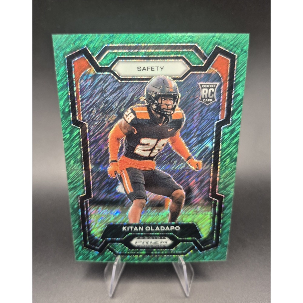2024 Prizm Draft Picks Kitan Oladapo #169 1st Off The Line Green Shimmer /8 (RC)